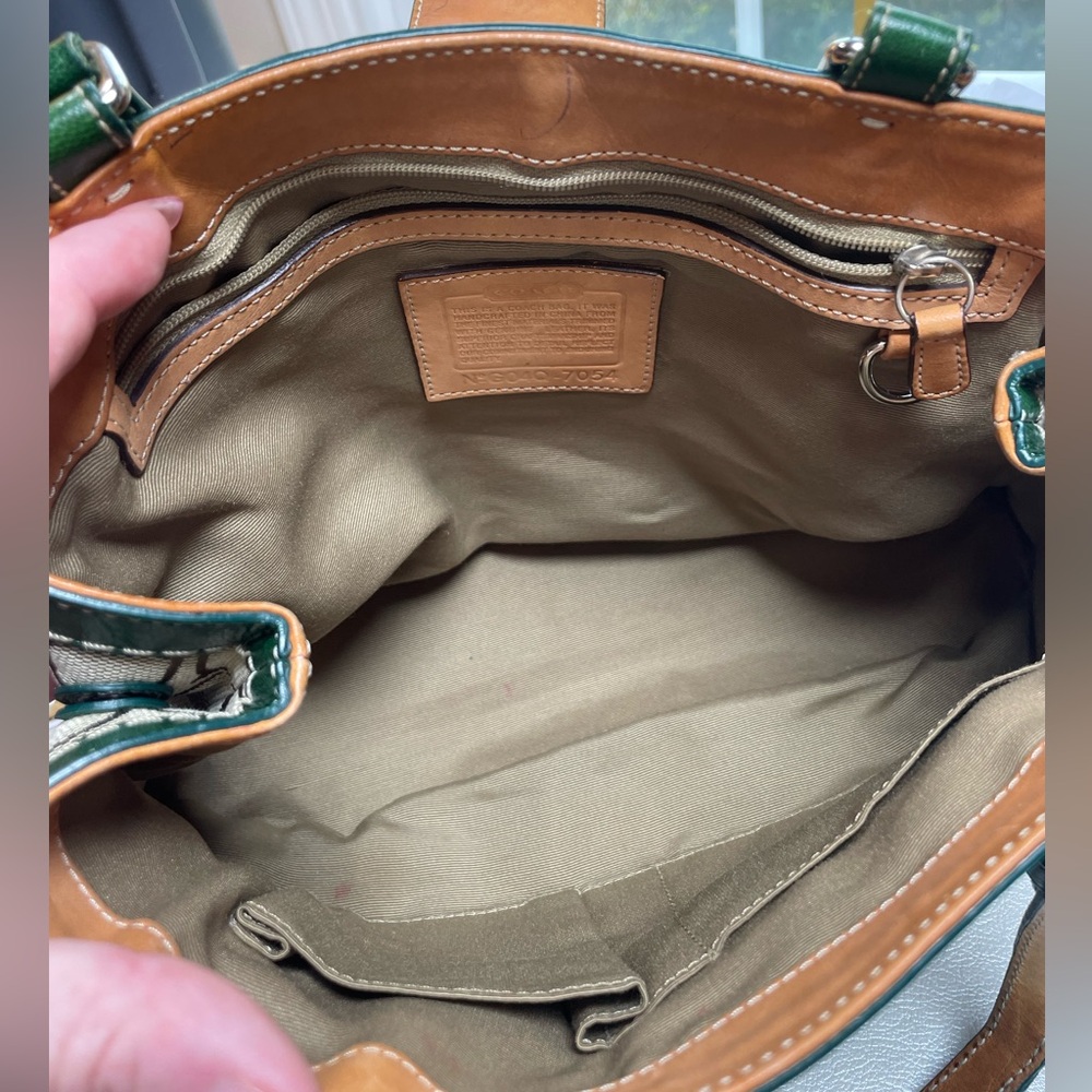 Coach Vintage Hamptons Signature Suede Stripe Satchel - Picture 11 of 17